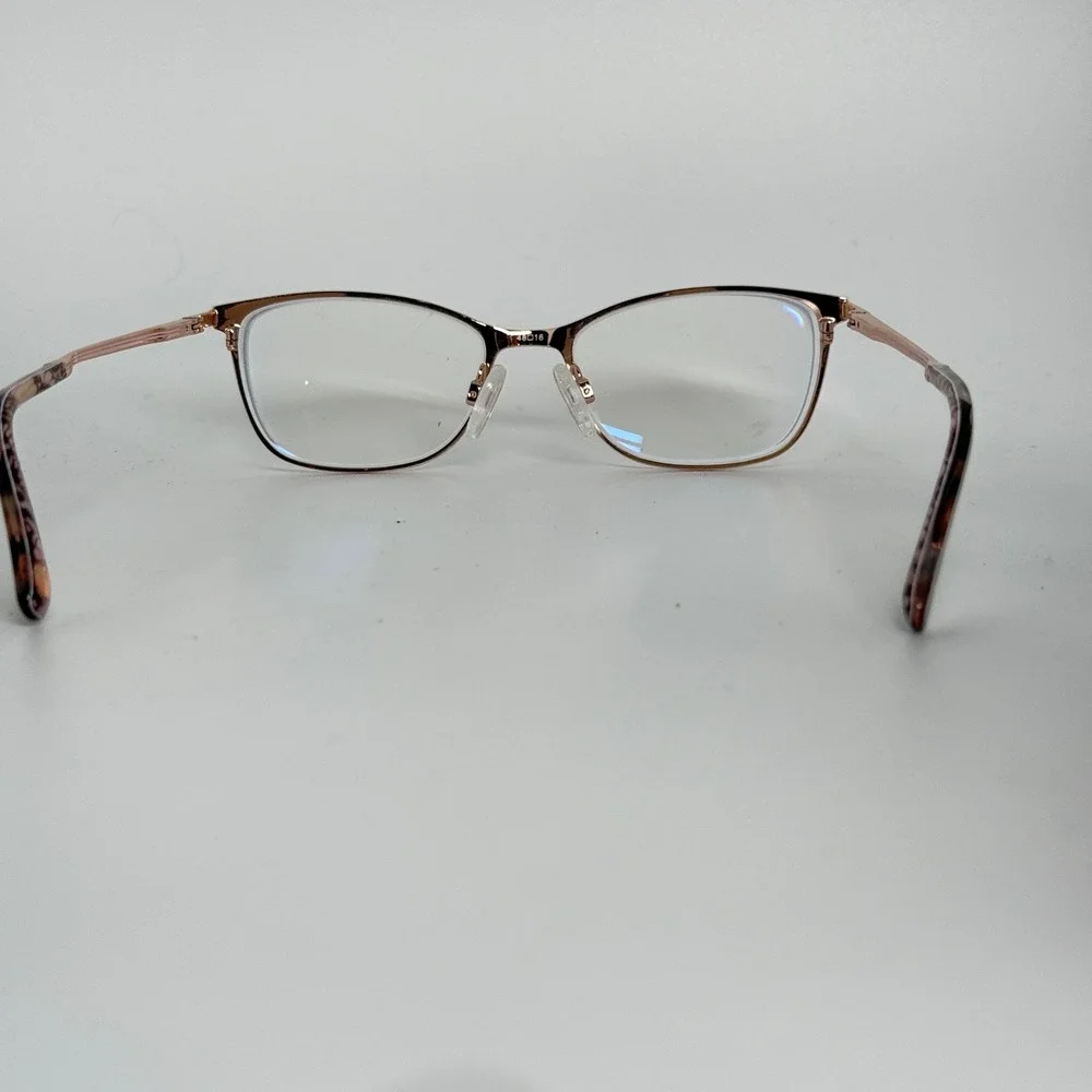 Ted Baker TKG001‎ BRN Eyeglasses Frame 48-16-125 Rose Gold Brown Floral 21968
